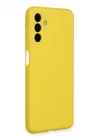 Mey İthalat®  Samsung Galaxy A24 4G Kılıf Nano içi Kadife Silikon - Sarı