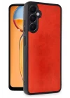 Mey İthalat®  Samsung Galaxy A36 Kılıf Aras Deri Kapak - Kırmızı