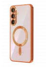 Mey İthalat®  Samsung Galaxy A37 5G Kross Magneticsafe Kapak - Turuncu