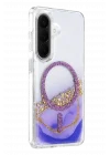 Mey İthalat®  Samsung Galaxy A37 5G Lotus Simli Magsafe Kapak - Mor