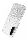 Mey İthalat®  Samsung Galaxy A37 5G Misk Simli Magsafe Kapak - Desen 1