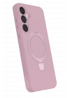 Mey İthalat®  Samsung Galaxy A55 5G Regal Magsafe Standlı Kapak - Açık Pembe
