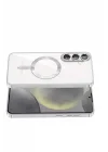 Mey İthalat®  Samsung Galaxy A57 5G Kross Magneticsafe Kapak - Gümüş