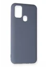 Mey İthalat®  Samsung Galaxy M31 Kılıf Nano içi Kadife Silikon - Gri
