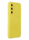 Mey İthalat®  Samsung Galaxy S23 FE Kılıf Nano içi Kadife Silikon - Sarı