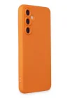Mey İthalat®  Samsung Galaxy S23 FE Kılıf Nano içi Kadife Silikon - Turuncu