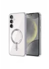 Mey İthalat®  Samsung Galaxy S24 Kılıf Kross Magneticsafe Kapak - Gümüş