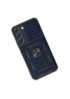 Mey İthalat®  Samsung Galaxy S24 Kılıf Pars Lens Yüzüklü Silikon - Lacivert