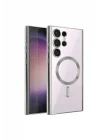 Mey İthalat®  Samsung Galaxy S24 Ultra Kılıf Kross Magneticsafe Kapak - Gümüş