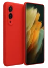 Mey İthalat®  Samsung Galaxy S25 Edge First Silikon - Kırmızı