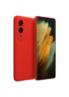 Mey İthalat®  Samsung Galaxy S25 Edge First Silikon - Kırmızı