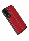 Mey İthalat®  Samsung Galaxy S25 Edge Flip Cover - Kırmızı