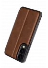 Mey İthalat®  Samsung Galaxy S25 Edge Flip Cover - Taba