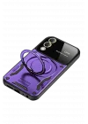 Mey İthalat®  Samsung Galaxy S25 Edge Kılıf Joy Lens Standlı Kapak - Mor