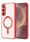 Mey İthalat®  Samsung Galaxy S25 FE Kross Magneticsafe Kapak - Kırmızı