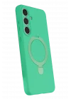 Mey İthalat®  Samsung Galaxy S25 FE Regal Magsafe Standlı Kapak - Yeşil