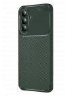 Mey İthalat®  Samsung Galaxy S26 Auto Focus Karbon Kapak - Koyu Yeşil