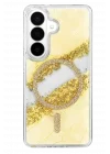 Mey İthalat®  Samsung Galaxy S26 Lotus Simli Magsafe Kapak - Gümüş