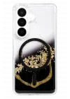 Mey İthalat®  Samsung Galaxy S26 Lotus Simli Magsafe Kapak - Siyah