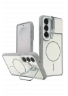 Mey İthalat®  Samsung Galaxy S26 Pale Magsafe Standlı Kapak - Beyaz