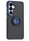 Mey İthalat®  Samsung Galaxy S26 Plus Montreal Yüzüklü Silikon Kapak - Lacivert