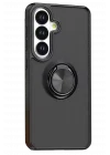 Mey İthalat®  Samsung Galaxy S26 Plus Montreal Yüzüklü Silikon Kapak - Siyah