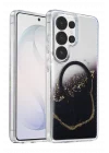 Mey İthalat®  Samsung Galaxy S26 Ultra Lotus Simli Magsafe Kapak - Siyah