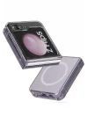Mey İthalat®  Samsung Galaxy Z Flip 5 Kılıf Magneticsafe Şeffaf Silikon - Şeffaf