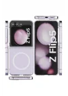 Mey İthalat®  Samsung Galaxy Z Flip 5 Kılıf Magneticsafe Şeffaf Silikon - Şeffaf
