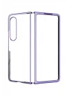 Mey İthalat®  Samsung Galaxy Z Fold 4 Kılıf Fold Element Kapak - Mor