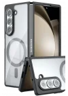 Mey İthalat®  Samsung Galaxy Z Fold 5 Kılıf Blur Fold Magsafe Kapak - Siyah