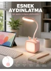 Mey İthalat® Şarj Edilebilir LED Masa Lambası Kablosuz Taşınabilir Gece Lambası