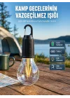 Mey İthalat® Şarjlı Aydınlatma Ampul Tasarımlı Ambians Işık Askılı Kamp Lambası