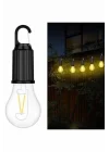 Mey İthalat® Şarjlı Dekoratif Kamp Lambası Askılı Ampul Led Işık Type-C Girişli