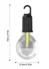 Mey İthalat® Şarjlı Dekoratif Kamp Lambası Askılı Ampul Led Işık Type-C Girişli