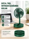 Mey İthalat® Şarjlı Mini Fan Katlanabilir 3 Hız Ayarlı Taşınabilir Tasarımlı