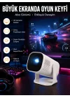 Mey İthalat® Şarjlı Projeksiyon Oyun Sinema Projektörü 4K HD Görüntü Kaliteli Yeni Nesil
