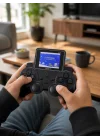 Mey İthalat® Şarjlı Retro Gamepad Oyun Konsolu 520 Oyunlu TV Çıkışlı El Konsolu
