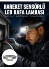 Mey İthalat® Şarjlı Wave Sensörlü LED Kafa Feneri Outdoor Kullanım Yeni Nesil