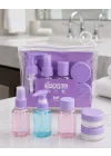 Mey İthalat® Şeffaf Seyahat Dolum Şişesi Seti 5 Parça Kozmetik Organizer