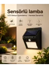 Mey İthalat® Sensörlü, Güneş Enerjili LED Duvar Lambası Bahçe ve Balkon Aydınlatma