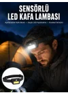 Mey İthalat® Sensörlü Kamp Lambası Ayarlanabilir Kafa Lambası Kafa Bantlı Yeni Nesil