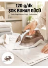 Mey İthalat® Seramik Tabanlı Buharlı Ütü 2200W Dikey Ütüleme 300ml Kahverengi