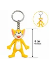 Mey İthalat® Sevimli Sarı Kedi Figürlü Anahtarlık 6 Cm