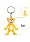 Mey İthalat® Sevimli Sarı Kedi Figürlü Anahtarlık 6 Cm