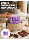 Mey İthalat® Seyahat Bakım Seti 5 Parça Sızdırmaz Şeffaf Kapaklı 30ml Yeni Nesil
