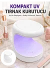 Mey İthalat® Seyehat Tipi Mini Oje Kurutucu Ultraviole Mor Işık Protez Tırnak Kurutucu Yeni Nesil
