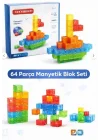 Mey İthalat® SH59838 MAGNET KÜP YAPI BLOK SETİ 64 PARÇA