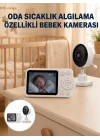 Mey İthalat® Sıcaklık Sensörlü Güvenli Bebek Kamerası İki Yönlü Ses Yeni Nesil