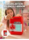 Mey İthalat® Şifreli Kırmızı ATM Tasarımlı Çelik Kasa Görünümlü Kumbara